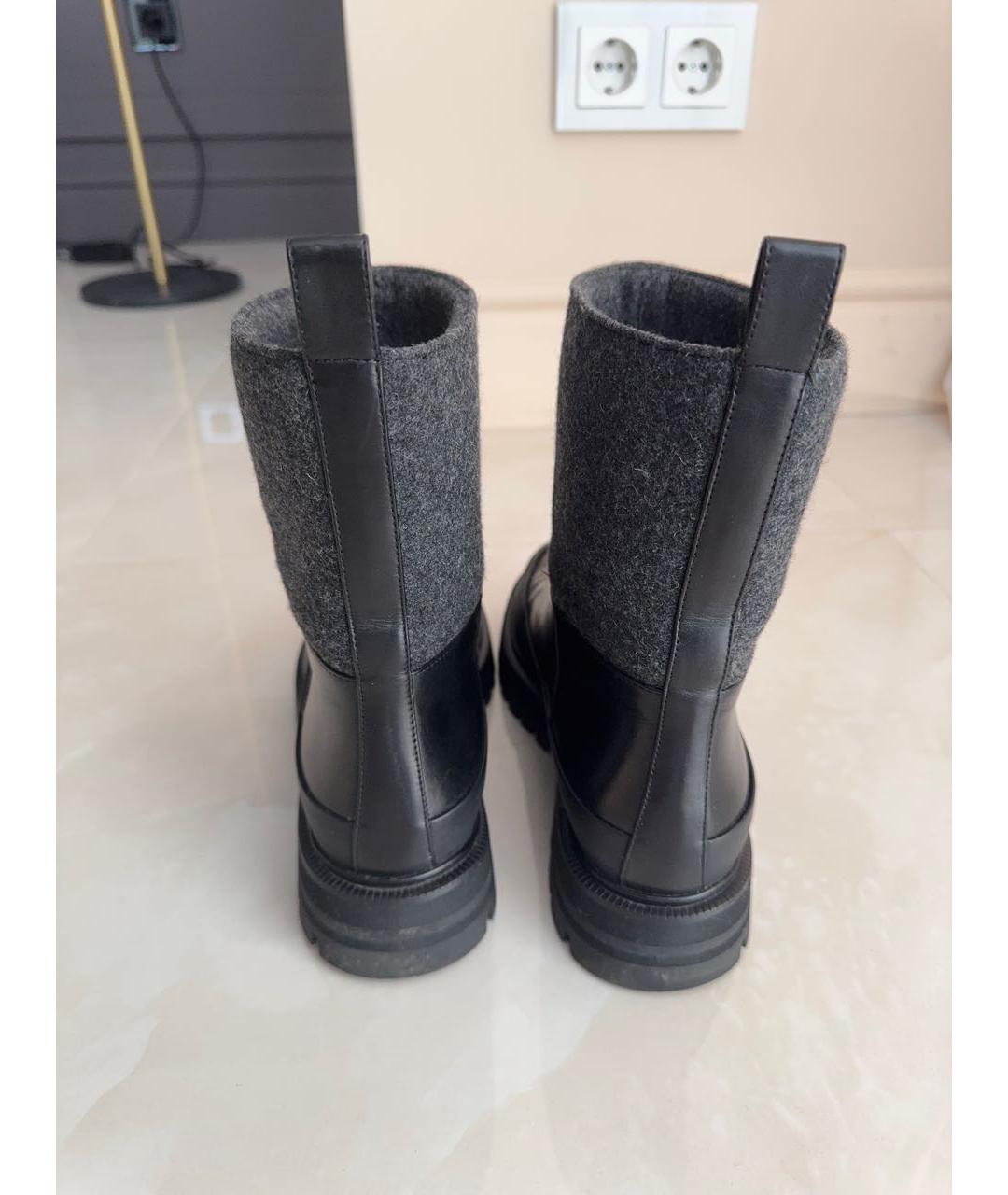 12 STOREEZ Черные кожаные полусапоги, фото 4