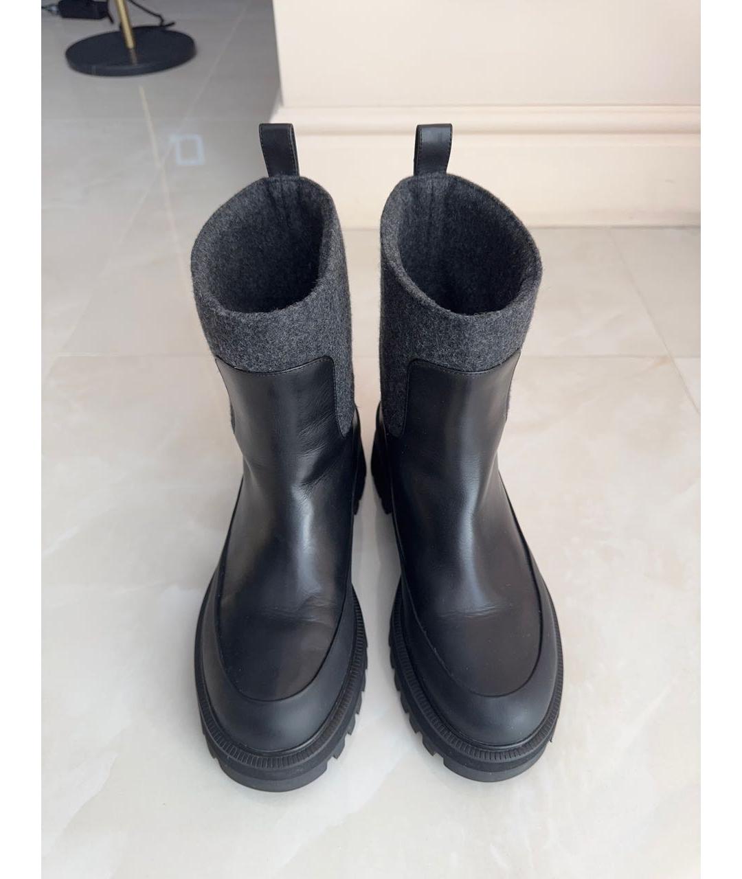 12 STOREEZ Черные кожаные полусапоги, фото 2