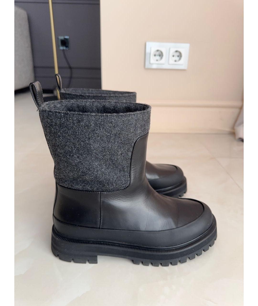 12 STOREEZ Черные кожаные полусапоги, фото 9