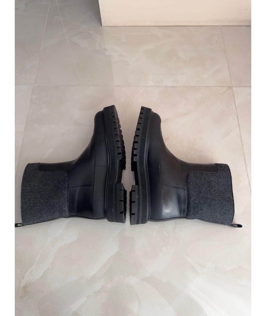 12 STOREEZ Черные кожаные полусапоги, фото 7