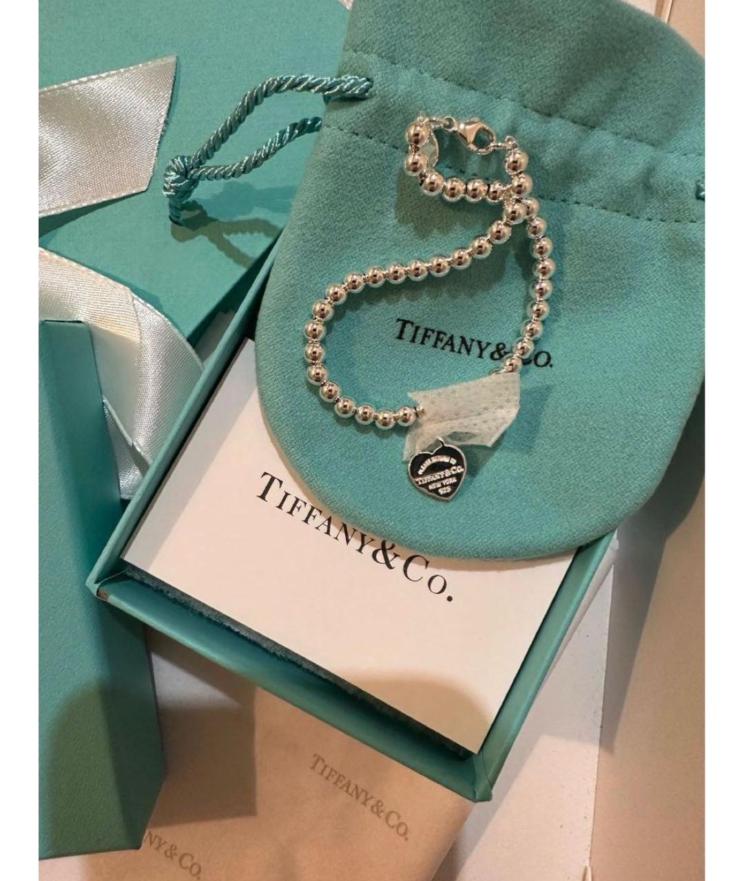 TIFFANY&CO Розовый серебряный браслет, фото 4