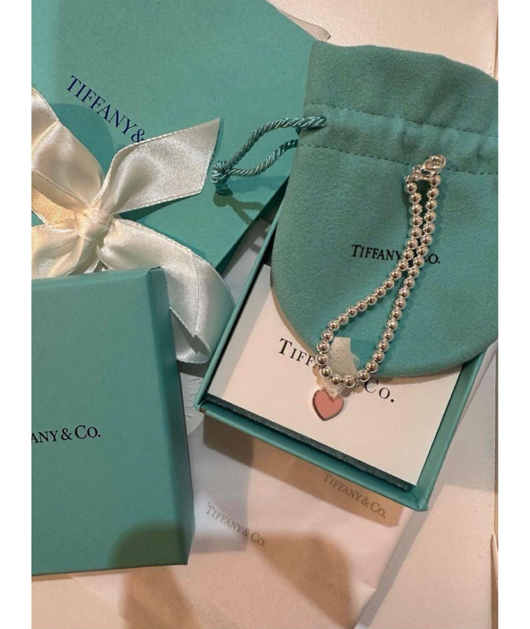 TIFFANY&CO Розовый серебряный браслет, фото 3