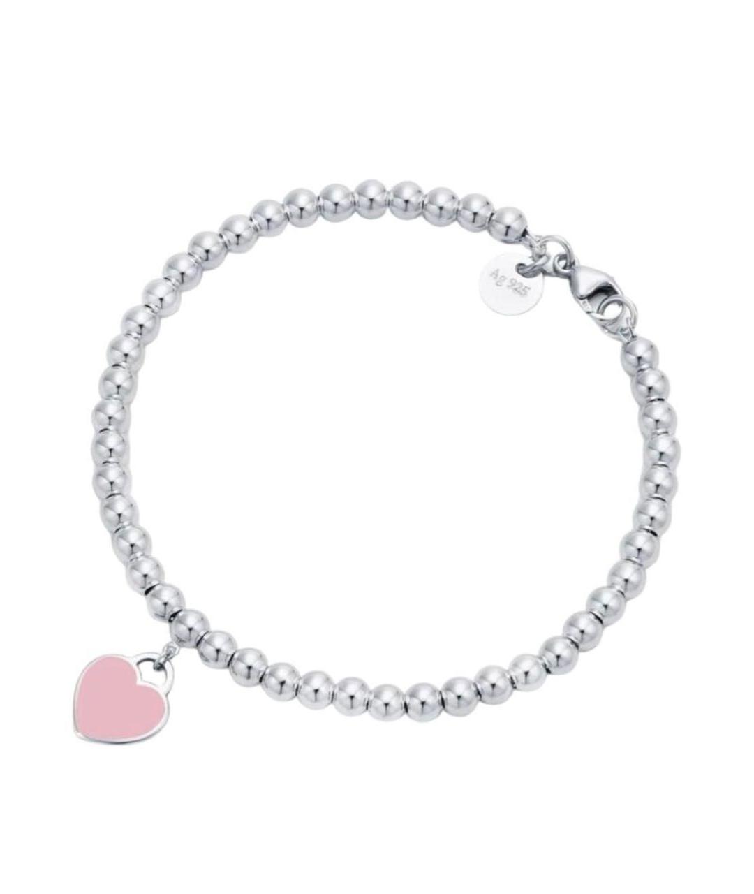 TIFFANY&CO Розовый серебряный браслет, фото 1