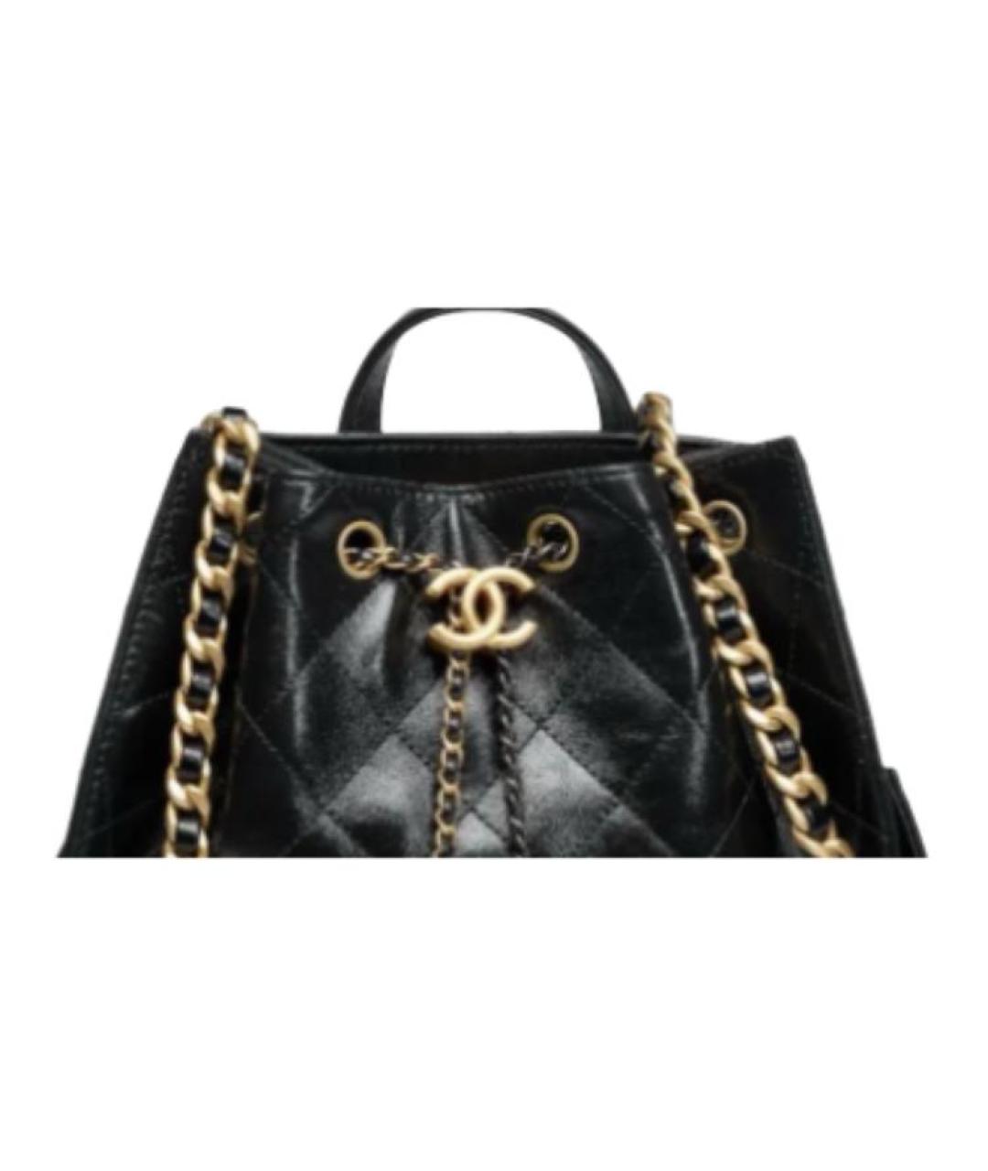 CHANEL Черный кожаный рюкзак, фото 2