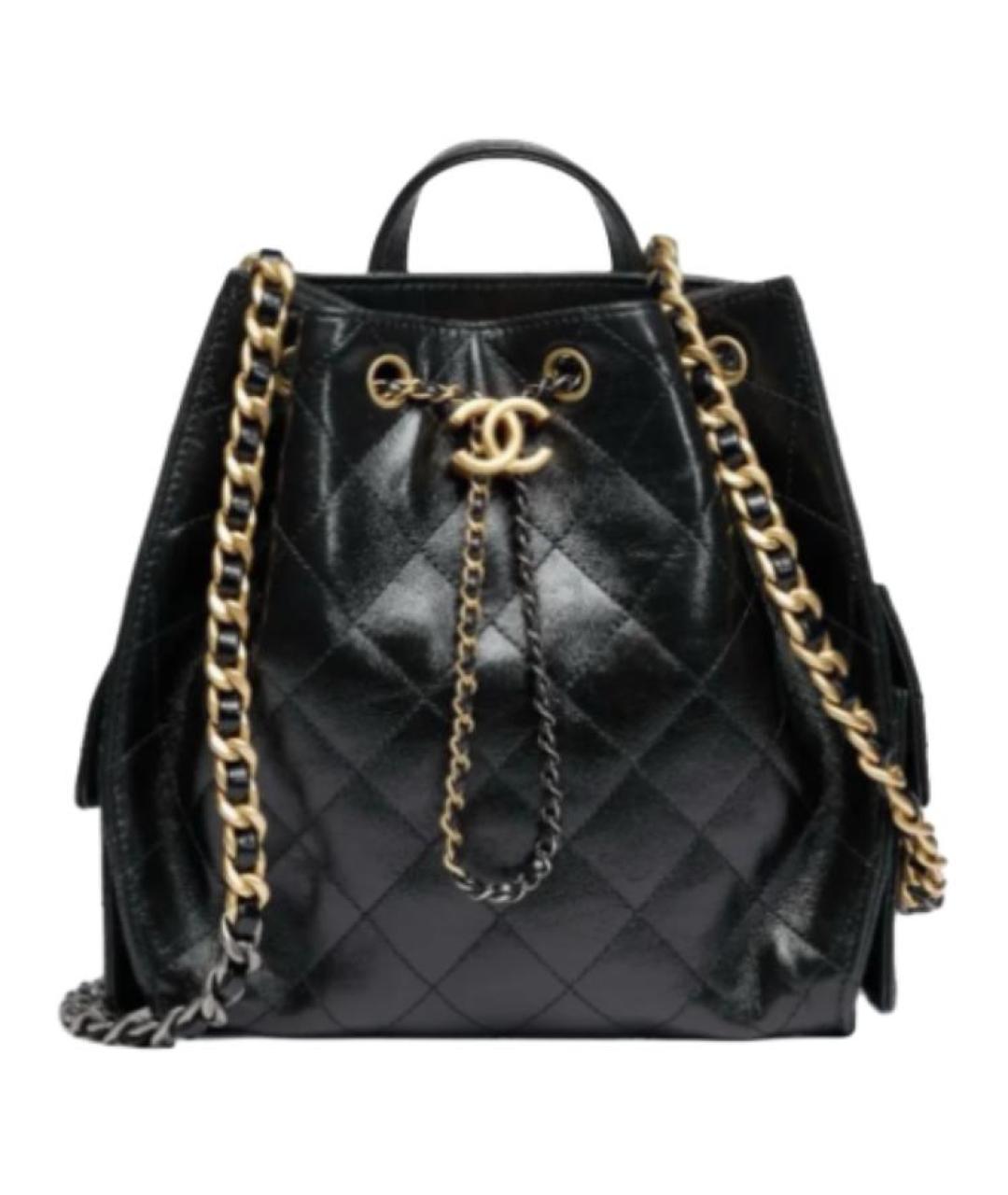 CHANEL Черный кожаный рюкзак, фото 1