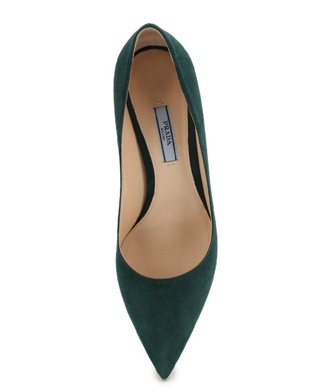 PRADA Зеленые замшевые туфли, фото 4