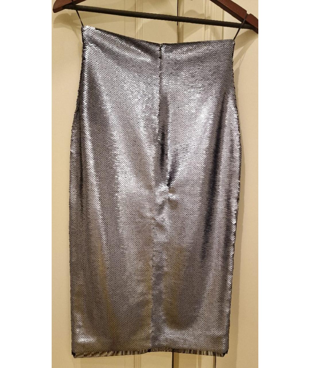 PRADA Серебряная юбка миди, фото 2
