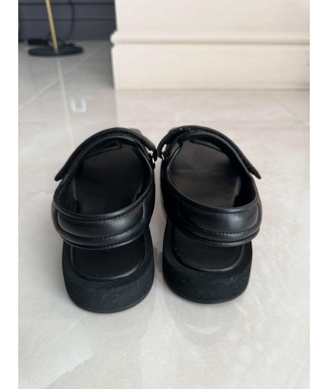 12 STOREEZ Черные кожаные сандалии, фото 4