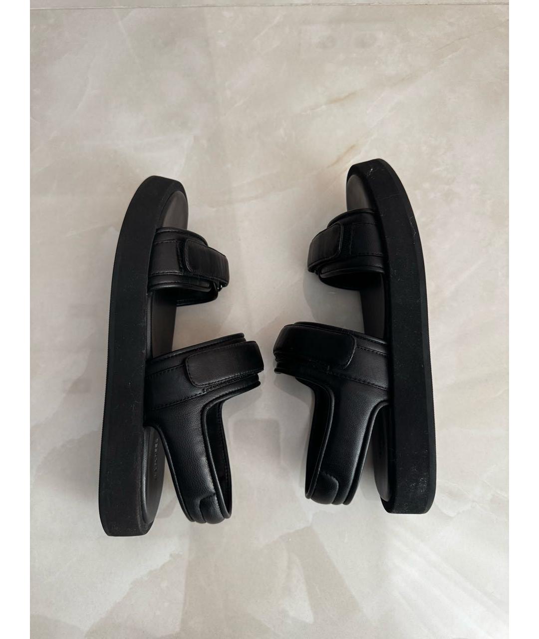 12 STOREEZ Черные кожаные сандалии, фото 5
