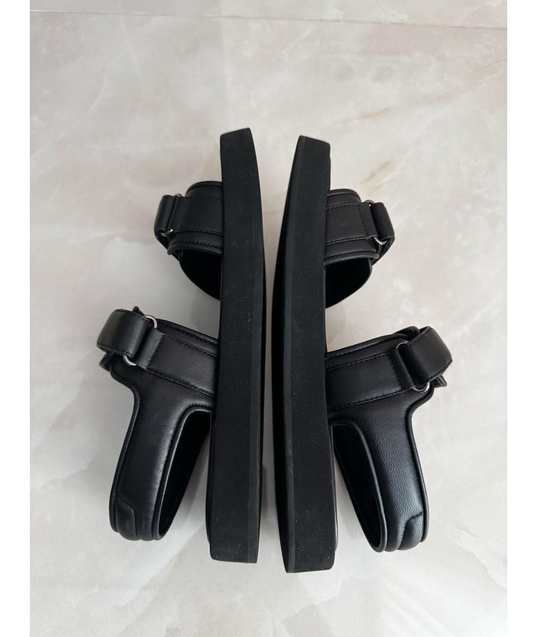 12 STOREEZ Черные кожаные сандалии, фото 6