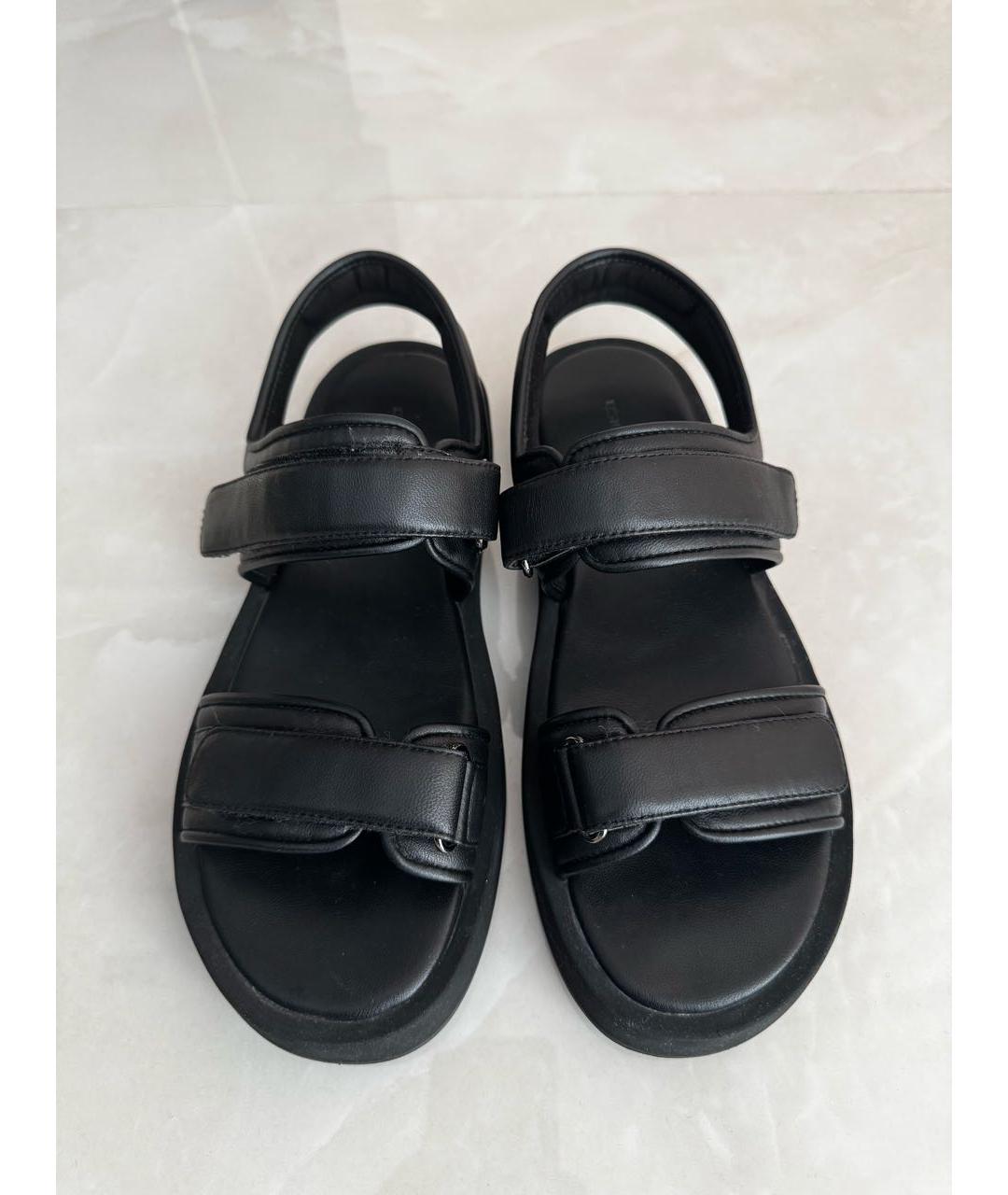 12 STOREEZ Черные кожаные сандалии, фото 2