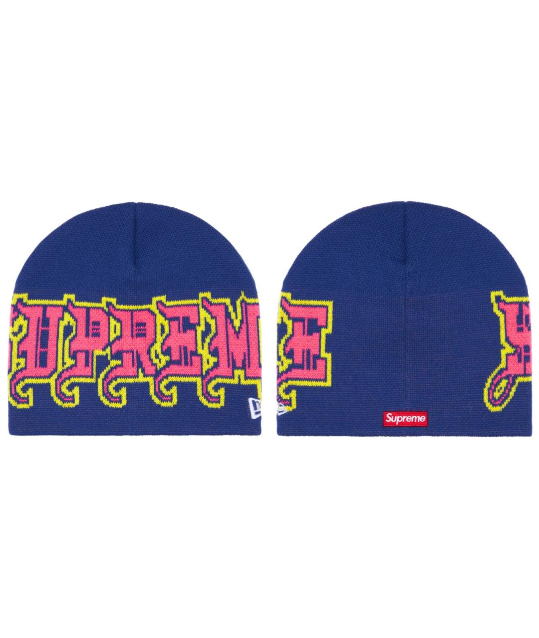 SUPREME Синяя шерстяная шапка, фото 2