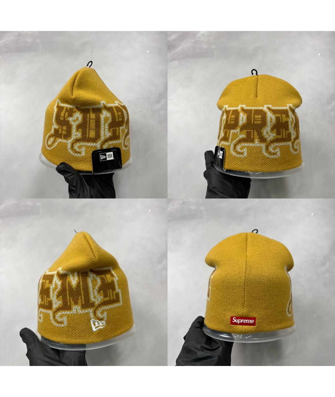 SUPREME Бежевая шерстяная шапка, фото 9