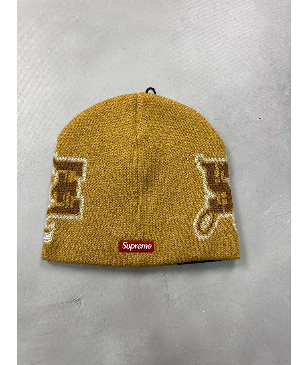 SUPREME Бежевая шерстяная шапка, фото 7