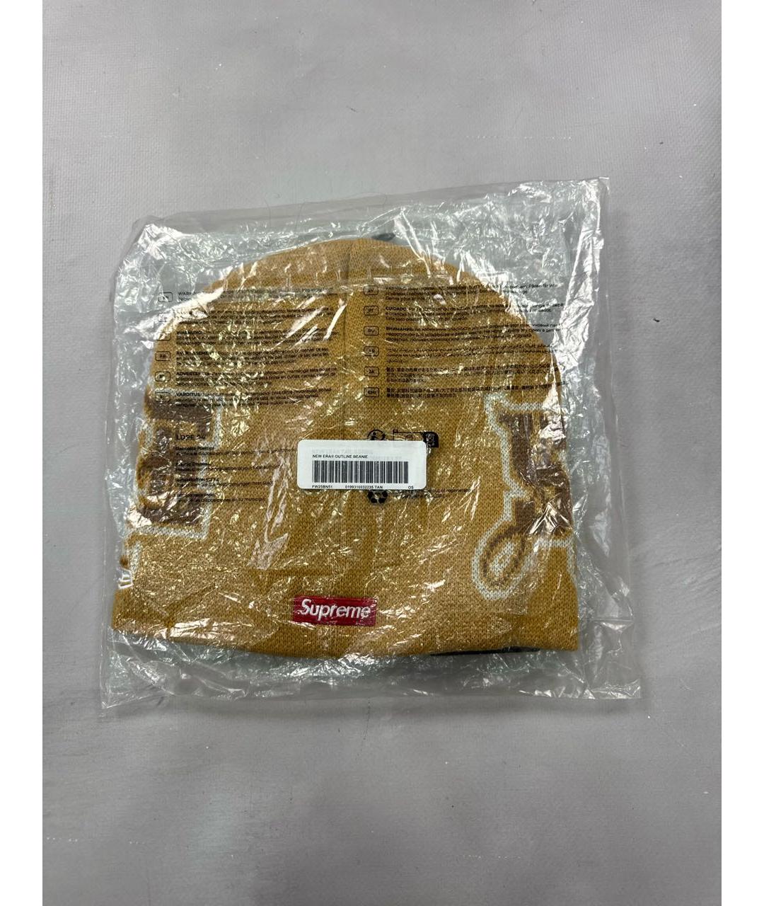 SUPREME Бежевая шерстяная шапка, фото 4