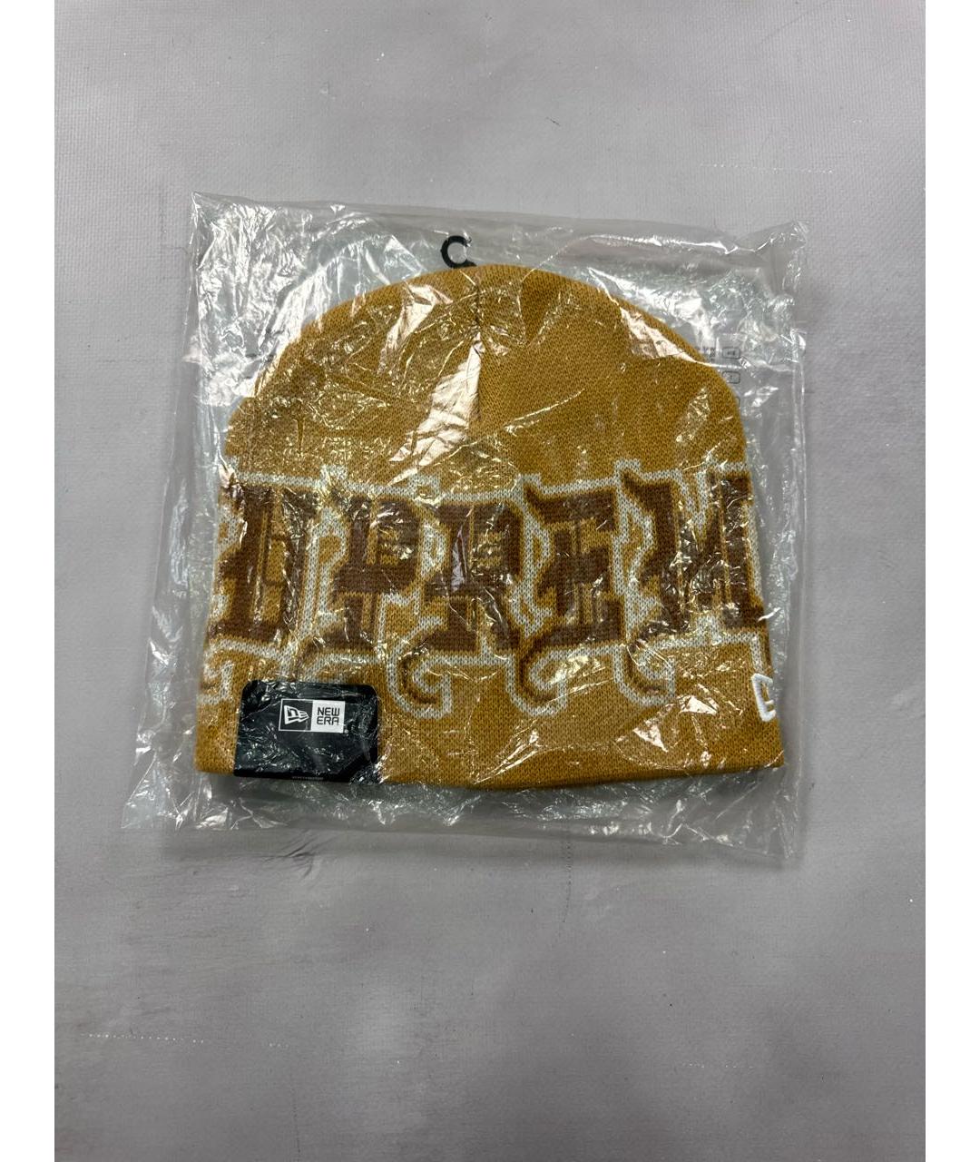 SUPREME Бежевая шерстяная шапка, фото 3