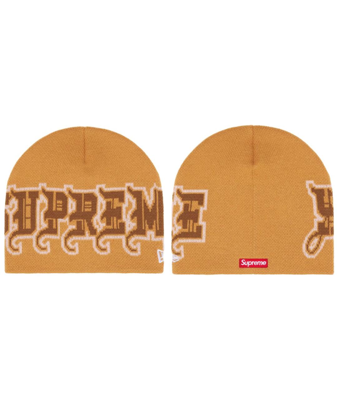 SUPREME Бежевая шерстяная шапка, фото 2