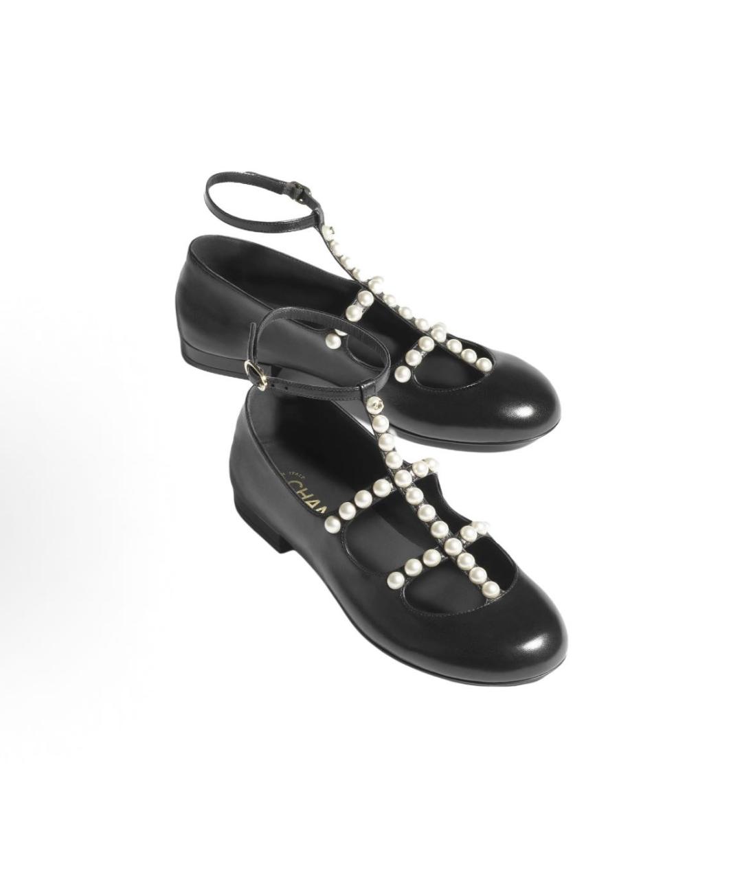 CHANEL Черные кожаные туфли, фото 6