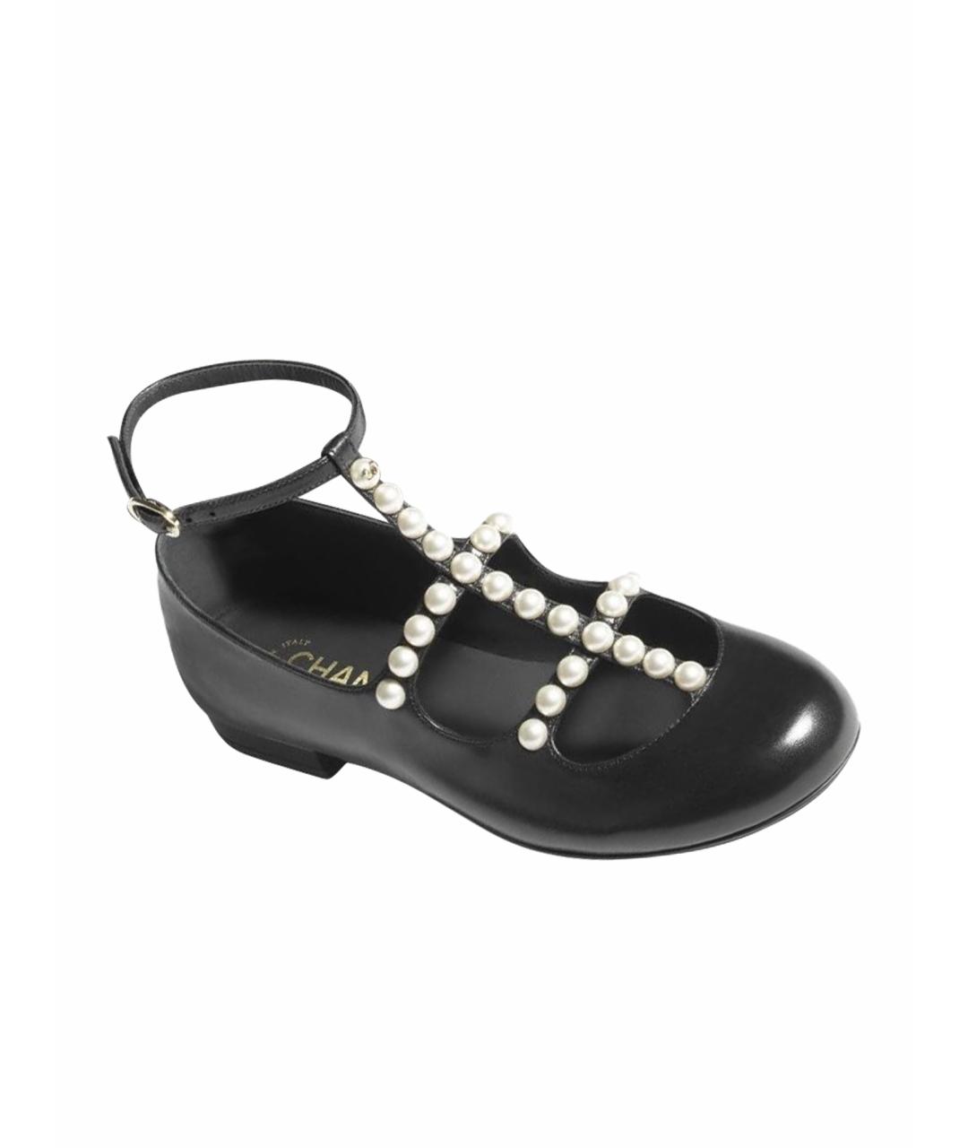 CHANEL Черные кожаные туфли, фото 1