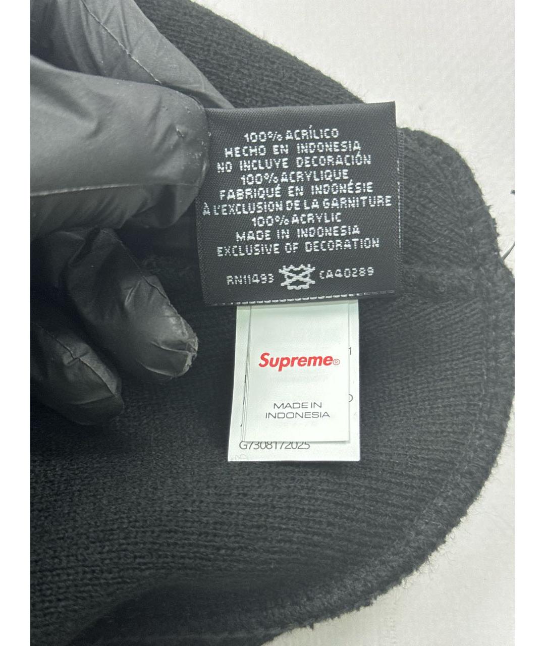 SUPREME Черная шапка, фото 9