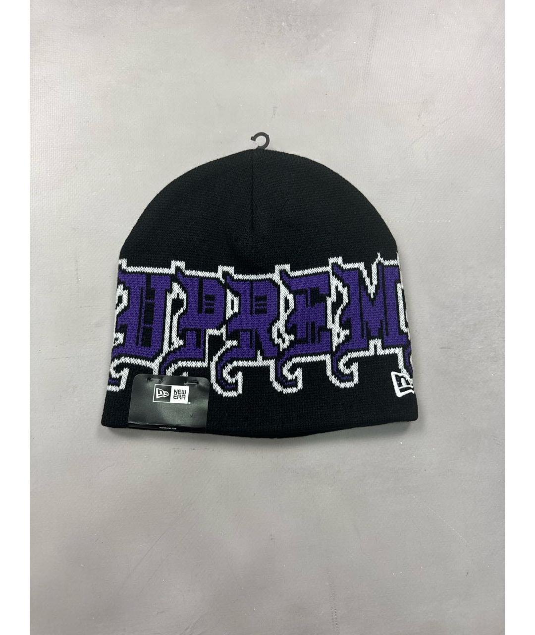 SUPREME Черная шапка, фото 7