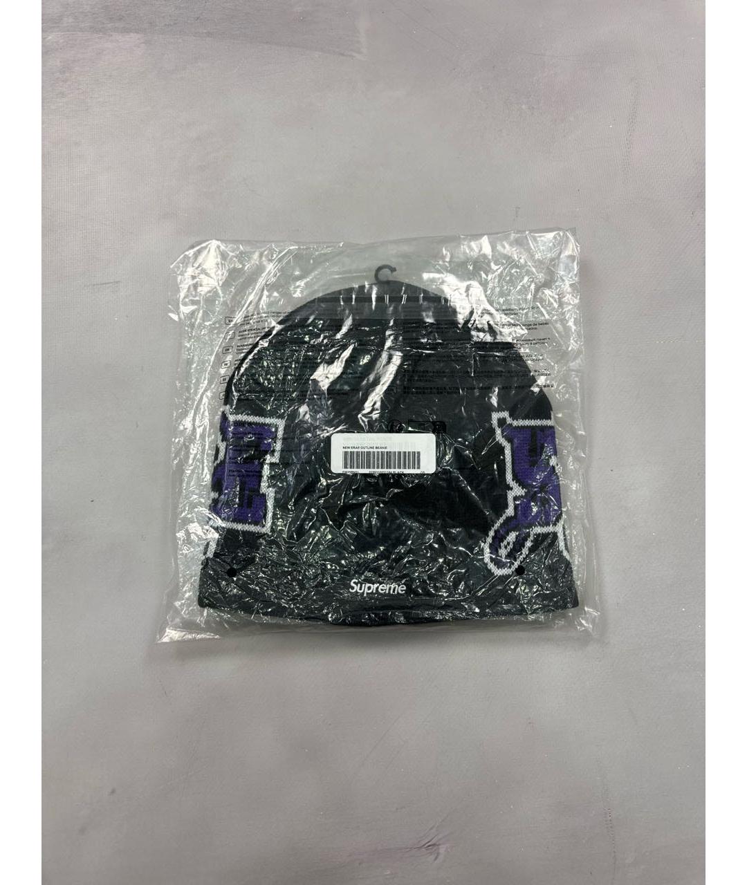 SUPREME Черная шапка, фото 5