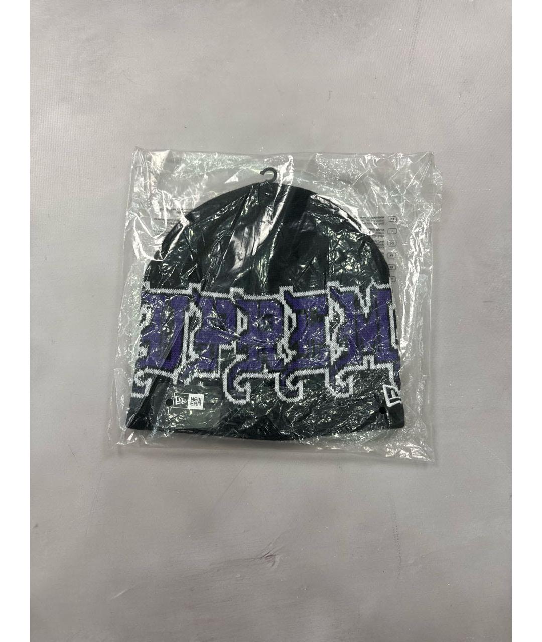 SUPREME Черная шапка, фото 4