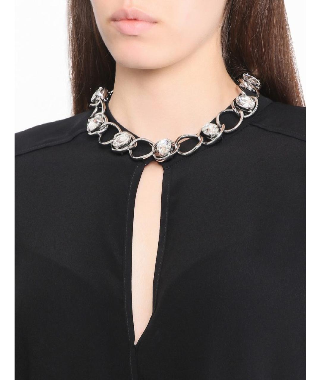 MAX MARA Серебряное металлическое колье, фото 5