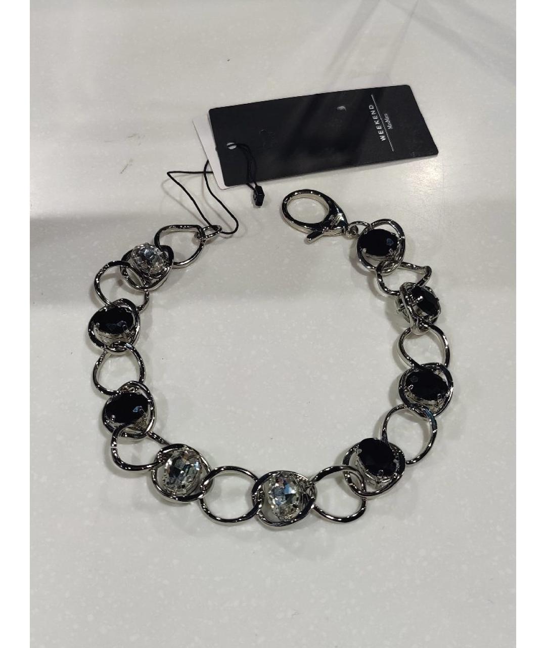 MAX MARA Серебряное металлическое колье, фото 2