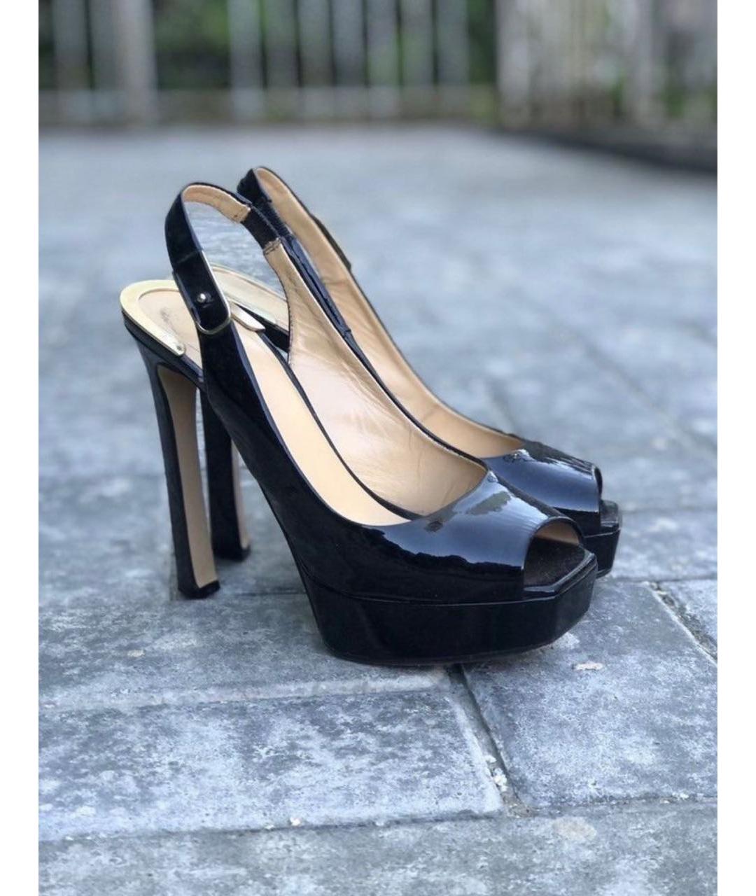 ICEBERG Черные босоножки из лакированной кожи, фото 8