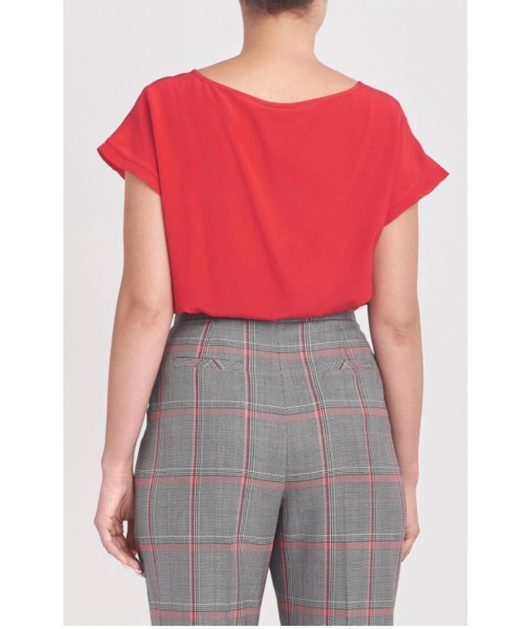 ESCADA Красная шелковая футболка, фото 4