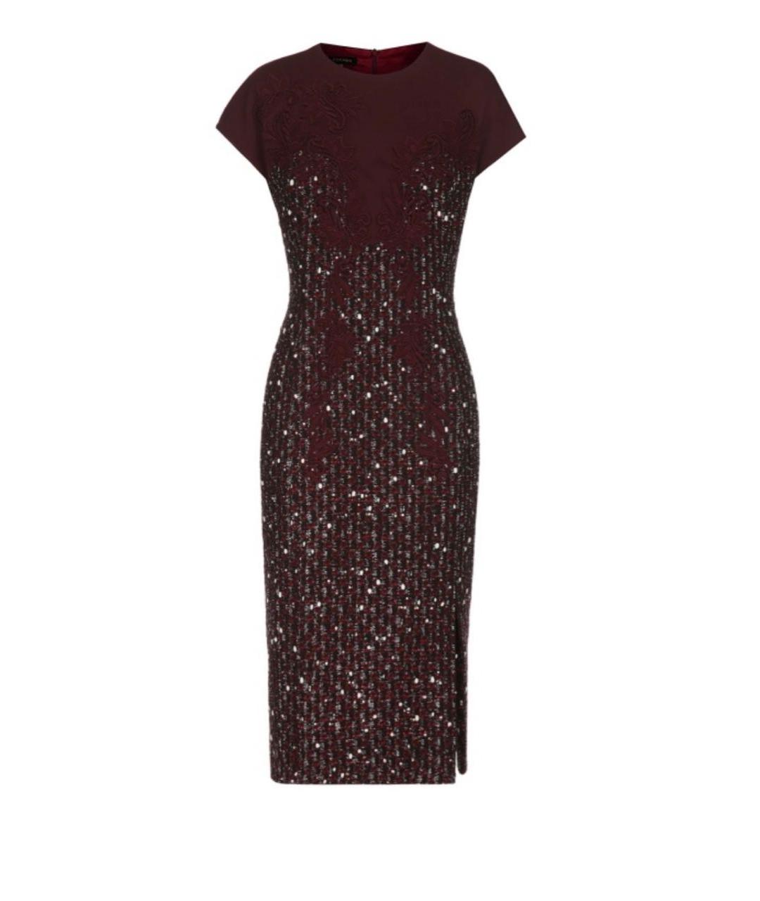 ESCADA Бордовое шерстяное повседневное платье, фото 6
