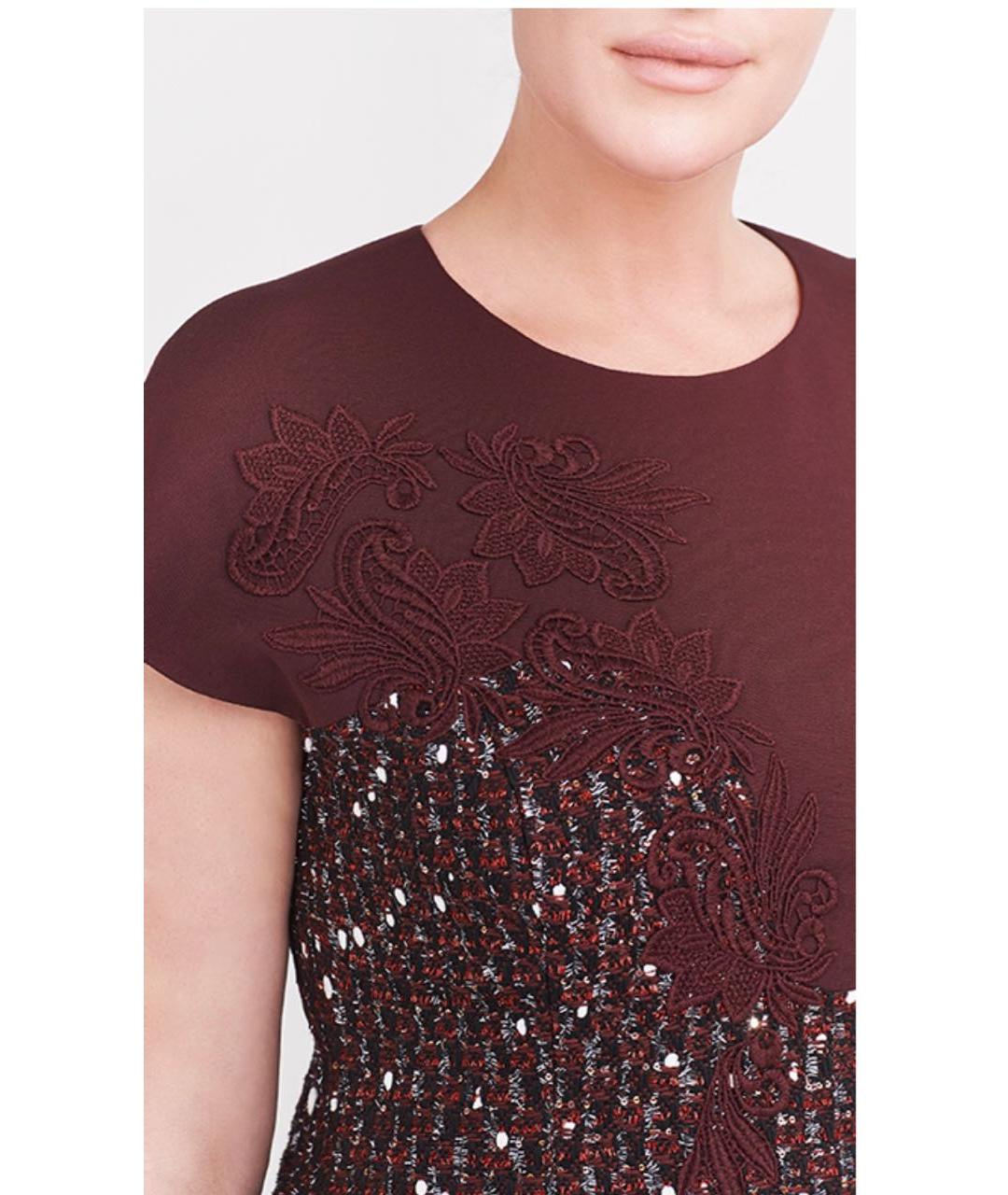 ESCADA Бордовое шерстяное повседневное платье, фото 5