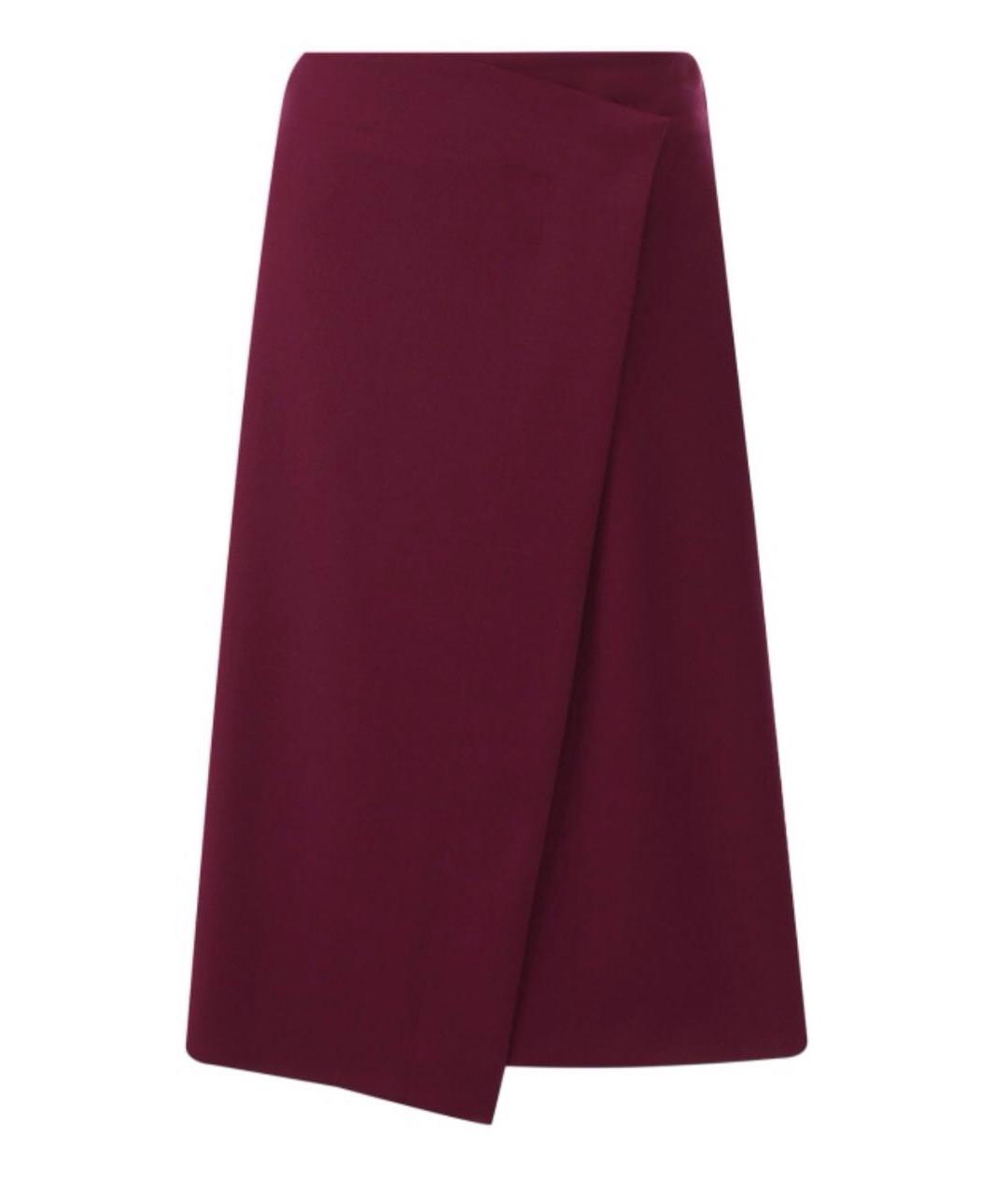 ESCADA Бордовая шерстяная юбка миди, фото 1