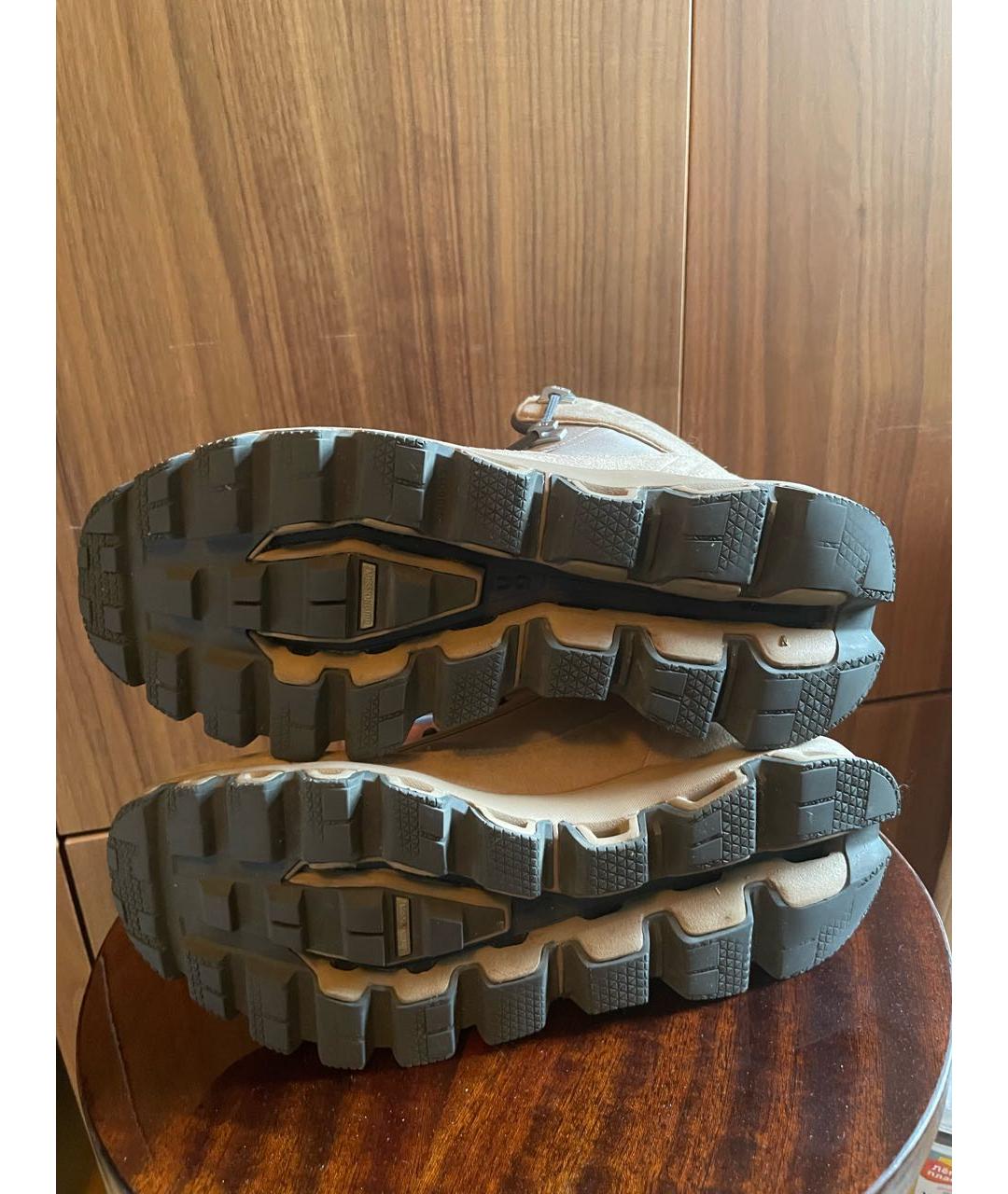 ON Бежевые текстильные высокие ботинки, фото 2