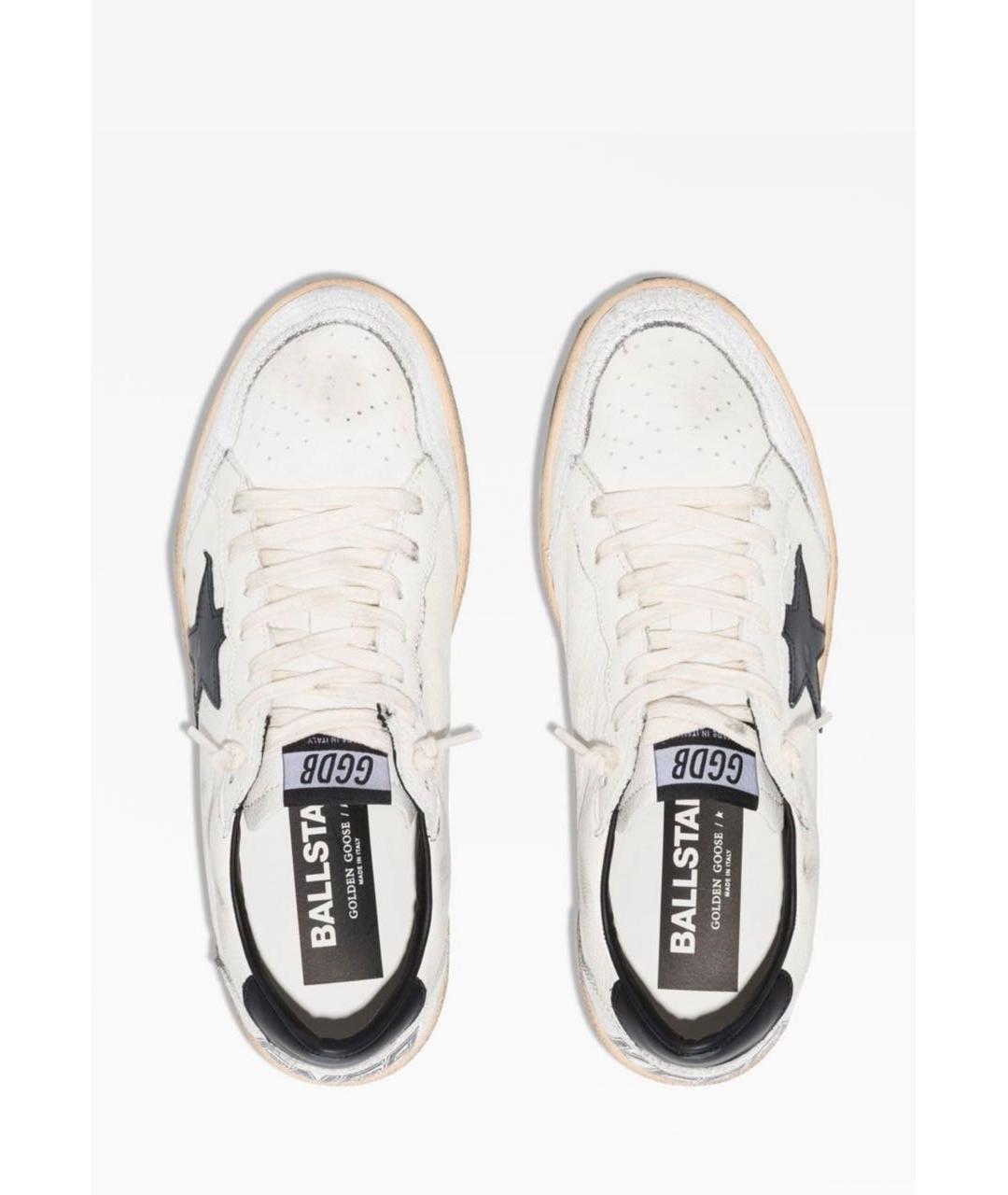 GOLDEN GOOSE DELUXE BRAND Белые кожаные кеды, фото 2