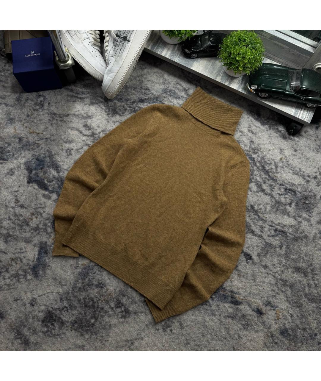 RALPH LAUREN Коричневый кашемировый джемпер / свитер, фото 2