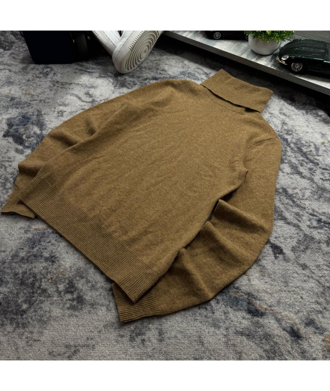 RALPH LAUREN Коричневый кашемировый джемпер / свитер, фото 3