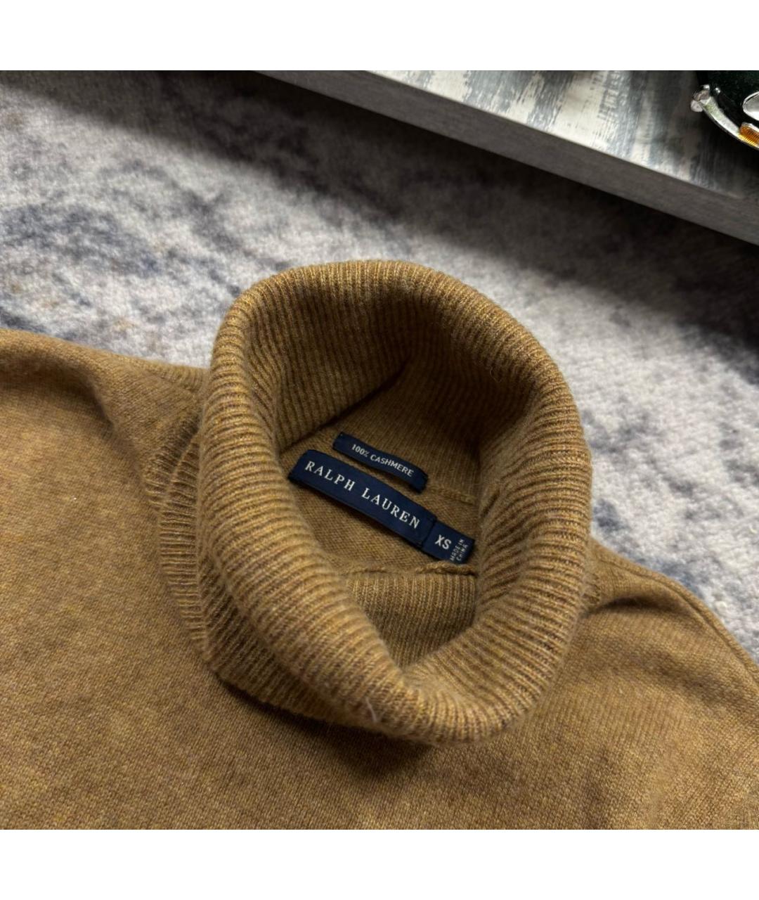 RALPH LAUREN Коричневый кашемировый джемпер / свитер, фото 5