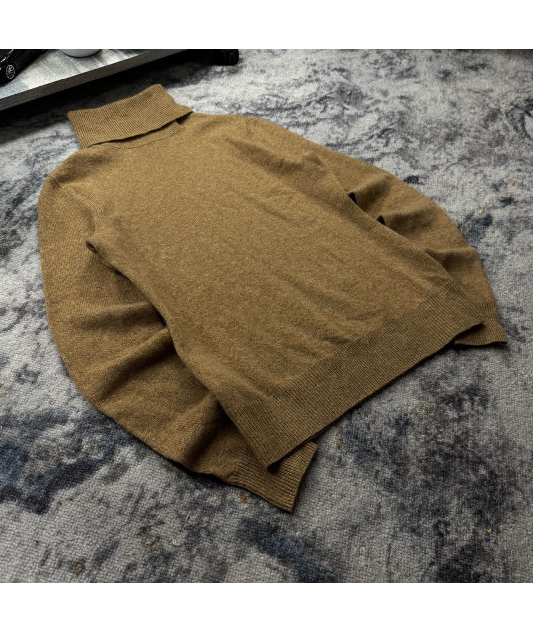 RALPH LAUREN Коричневый кашемировый джемпер / свитер, фото 4