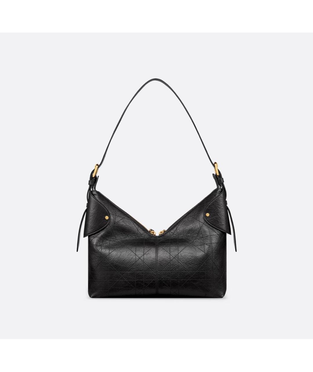 CHRISTIAN DIOR Черная кожаная сумка через плечо, фото 2