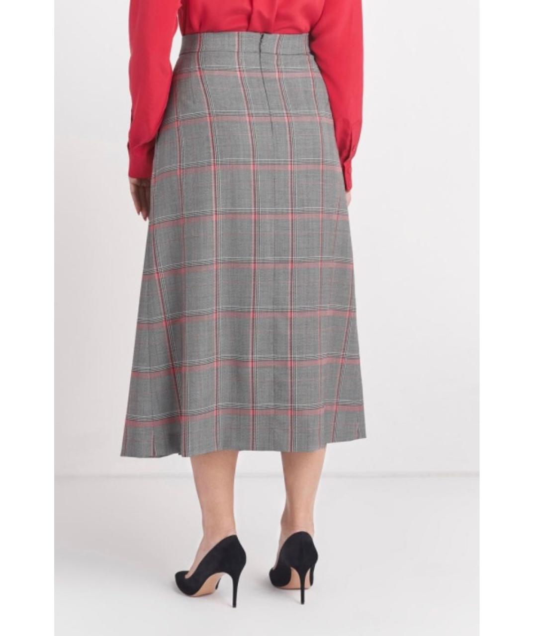 ESCADA Серая шерстяная юбка миди, фото 4