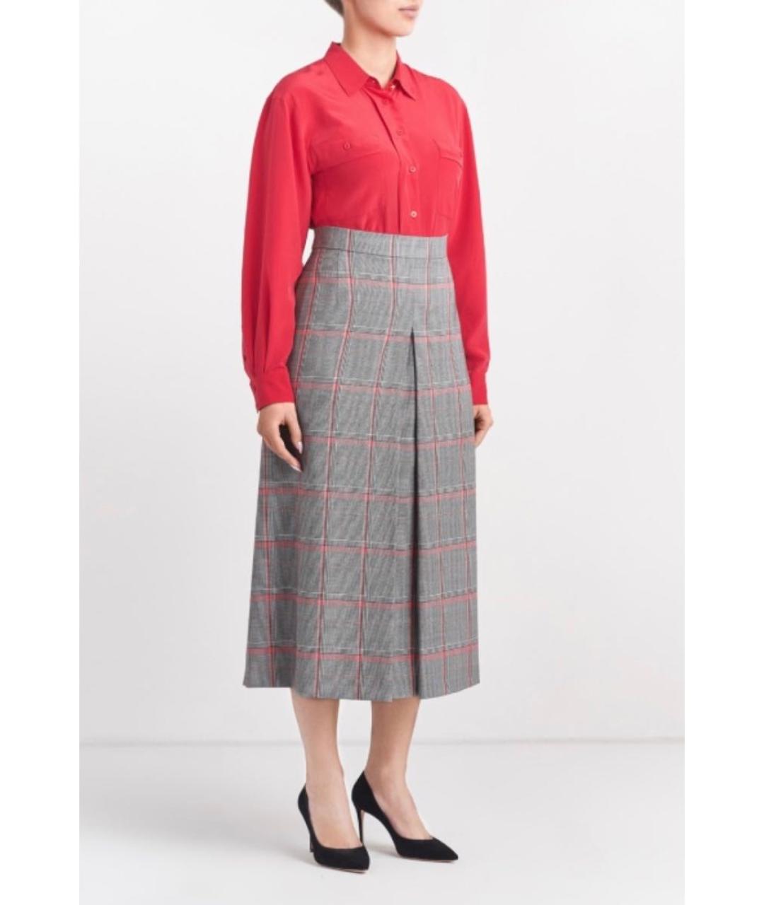 ESCADA Серая шерстяная юбка миди, фото 2