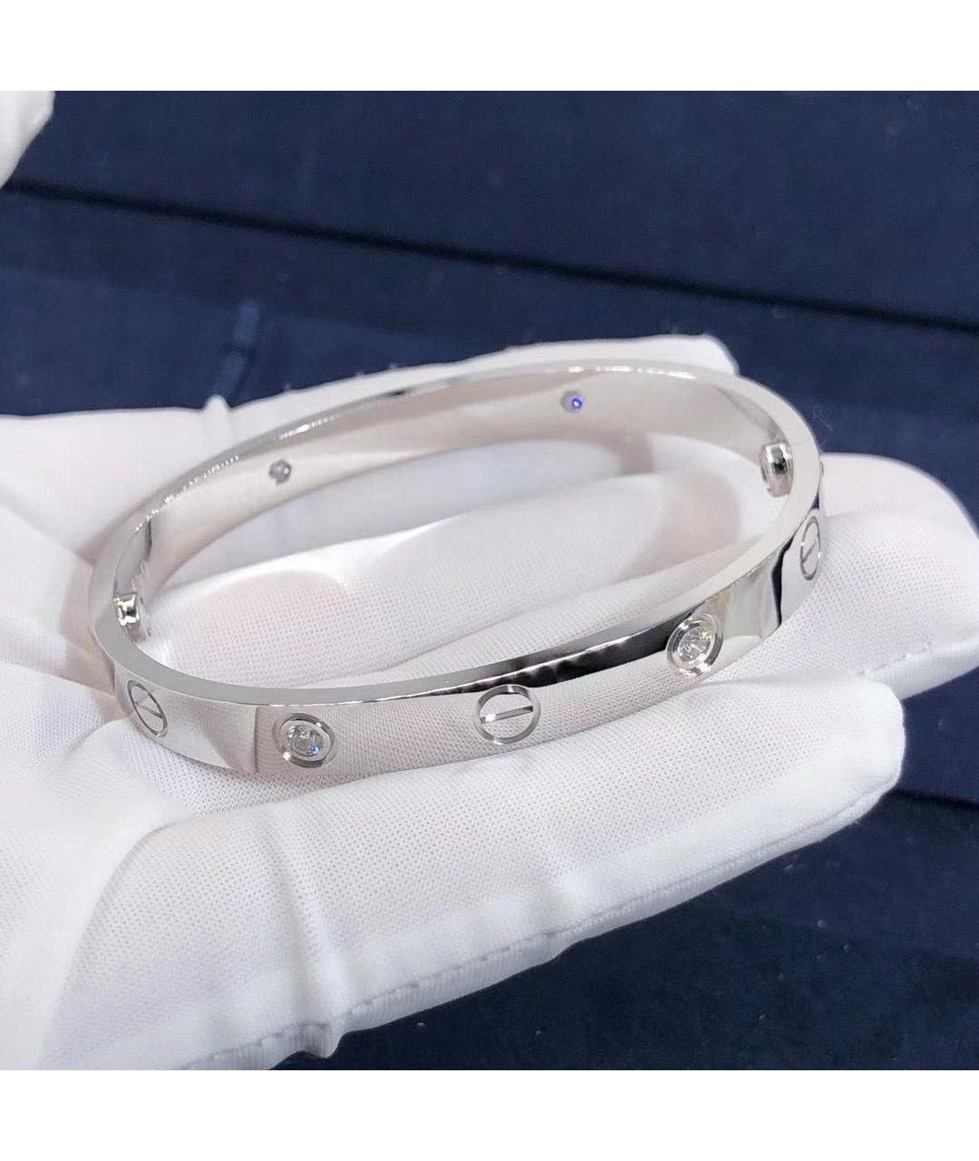 CARTIER Серебрянный браслет из белого золота, фото 3