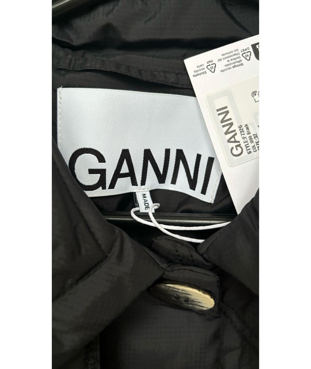 GANNI Черная полиэстеровая куртка, фото 3
