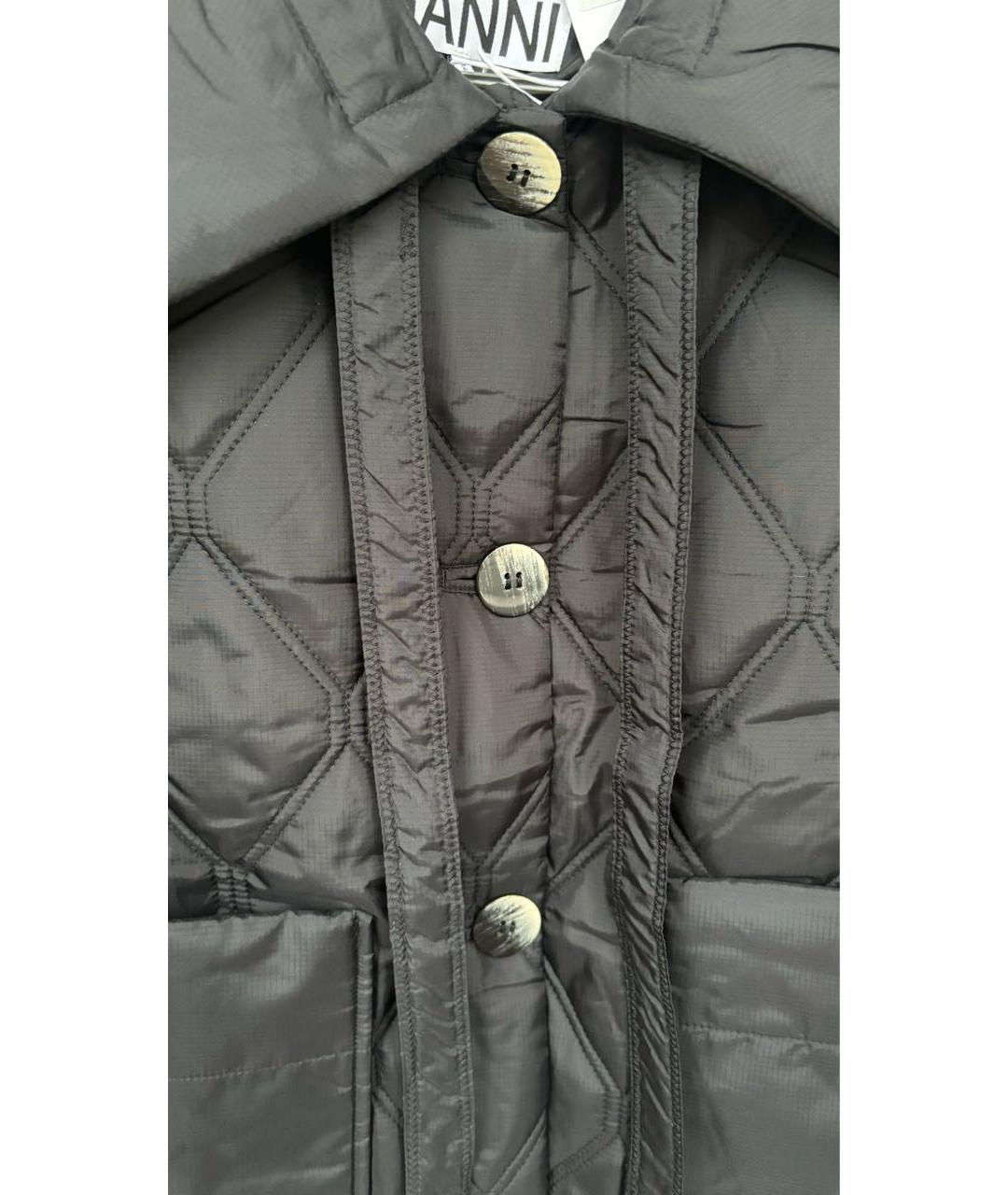 GANNI Черная полиэстеровая куртка, фото 5