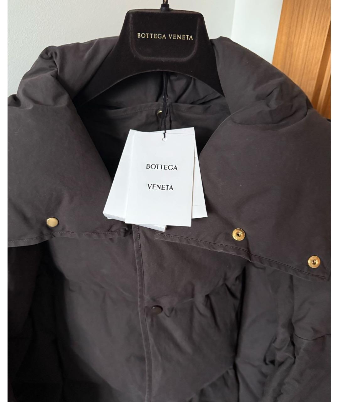 BOTTEGA VENETA Коричневый хлопковый пуховик, фото 3
