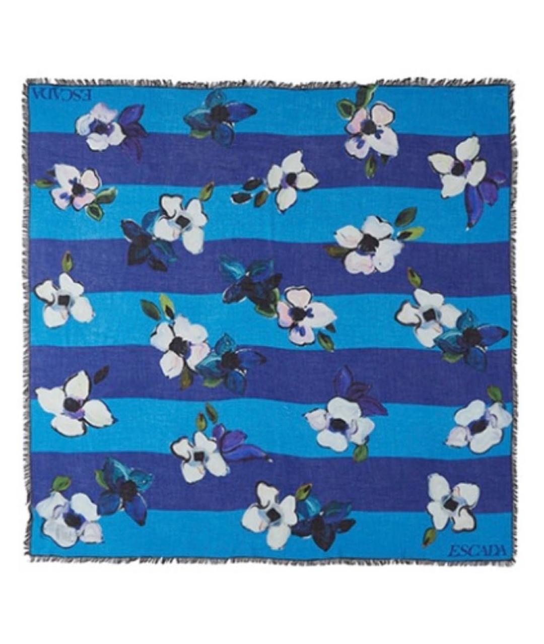 ESCADA Синий кашемировый платок, фото 1