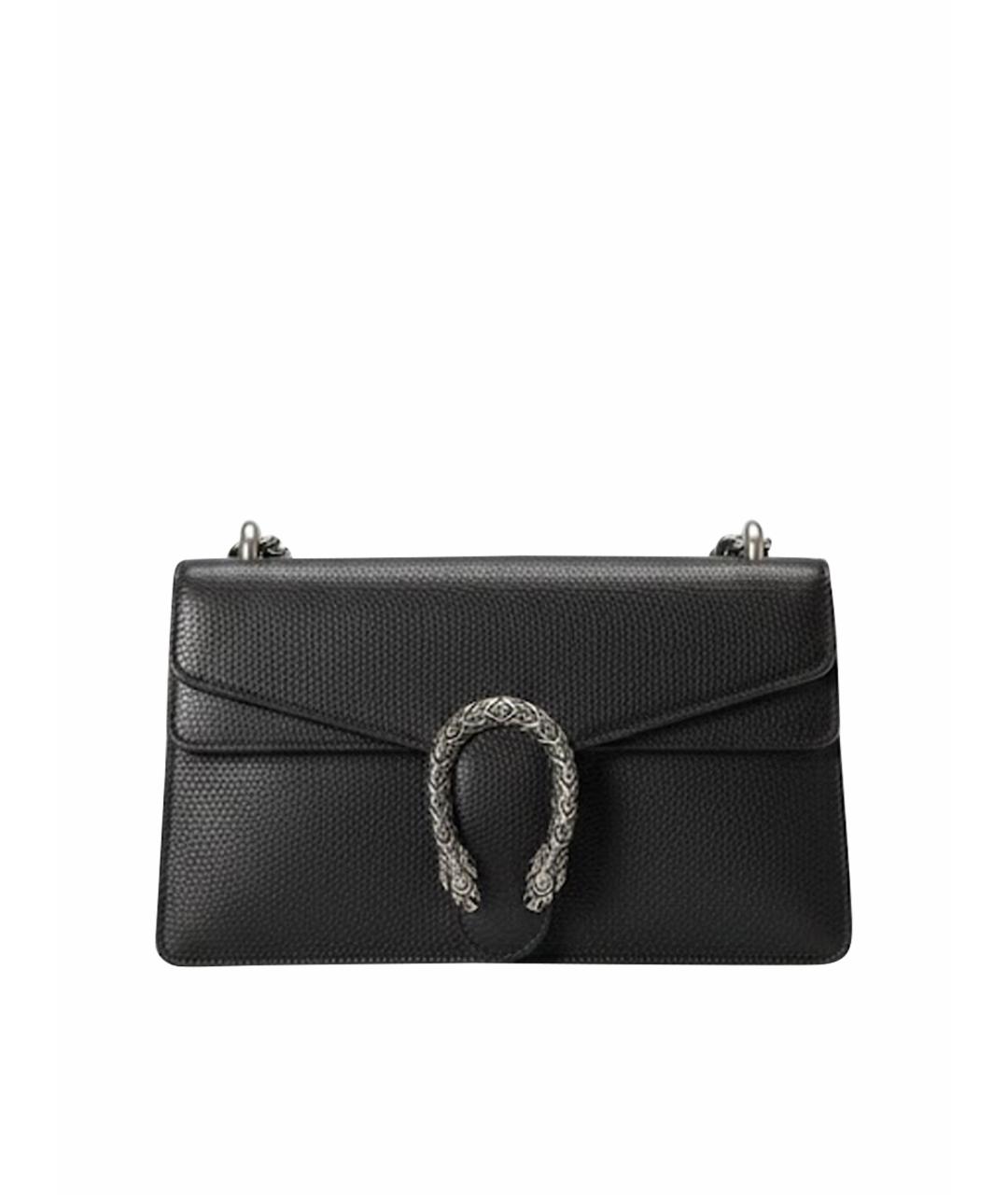 GUCCI Черная кожаная сумка с короткими ручками, фото 1