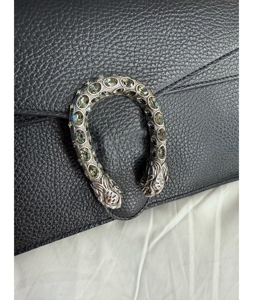 GUCCI Черная кожаная сумка с короткими ручками, фото 2